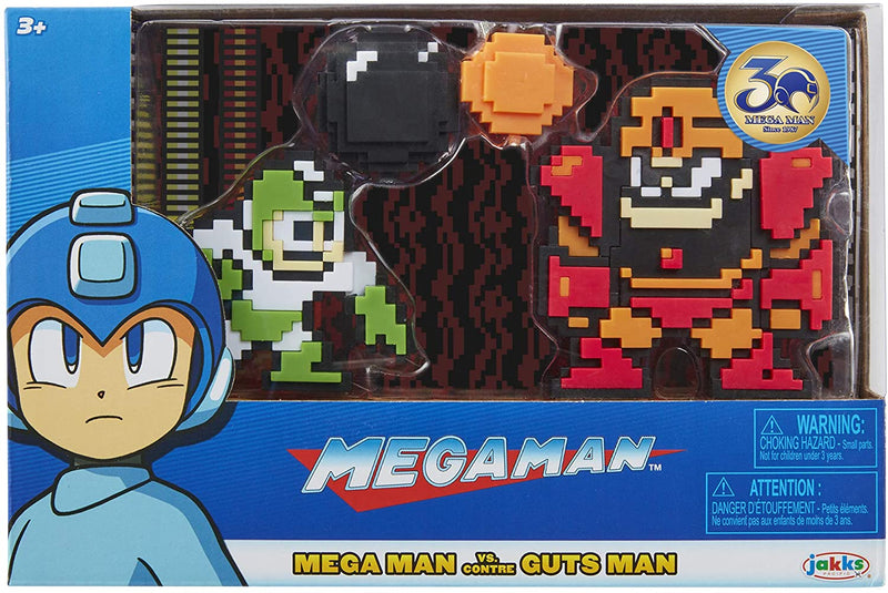 MegaMan Classic 8-Bit Figure 2-Pack (Mega Man Vs. Guts Man)