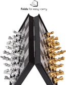 Magnetic Travel Chess Set with Board That Becomes A Storage Compartment – Great Travel Toy Set by Big Mo’s Toys