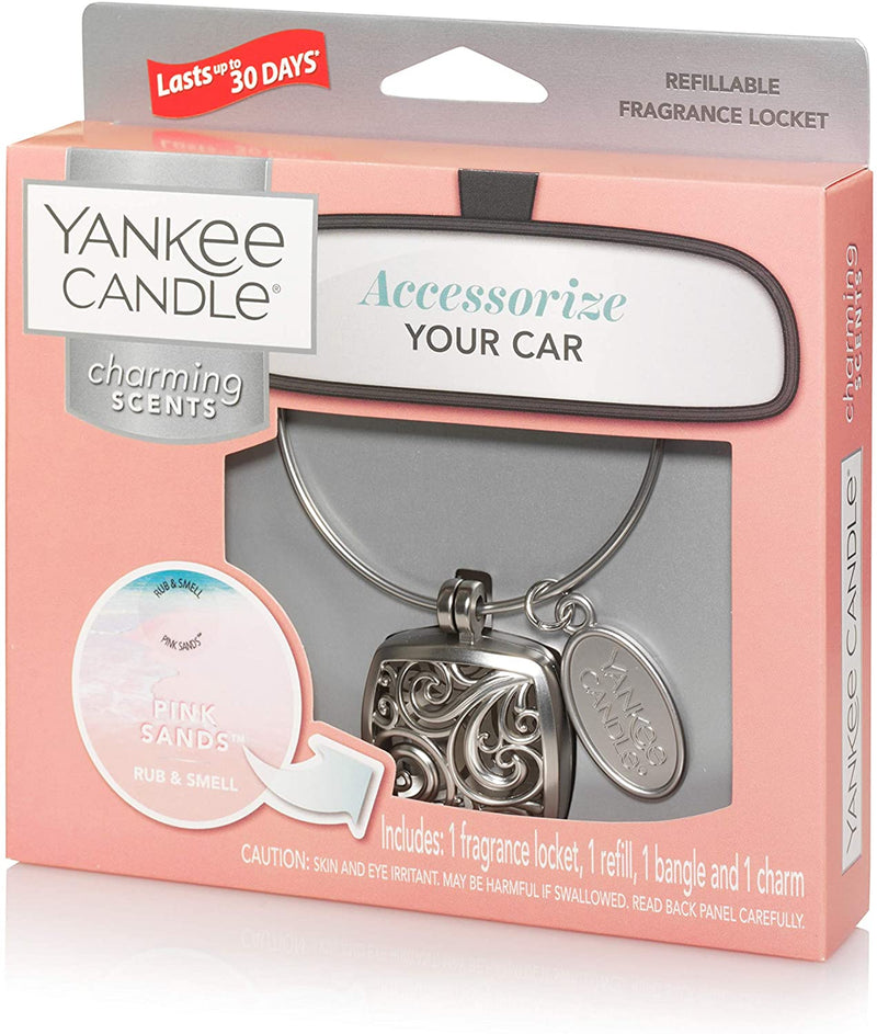 Yankee Candle Charming Scents, Square fragrance-filled locket, Long Lasting Car Fragrance