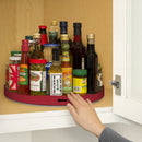 Youcopia Crazy Susan Turntable with Slide Out Shelves, Red 16in