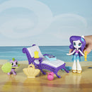MY LITTLE PONY Equestrian girls Rarity Relaxing Beach Lounge Set includes beach-themed accessories
