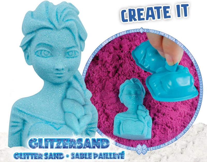 Disney Frozen CRAZE Kinetic indoor kneading play sand, The ice queen Sand, 600g Magic Sand, Multi-coloured