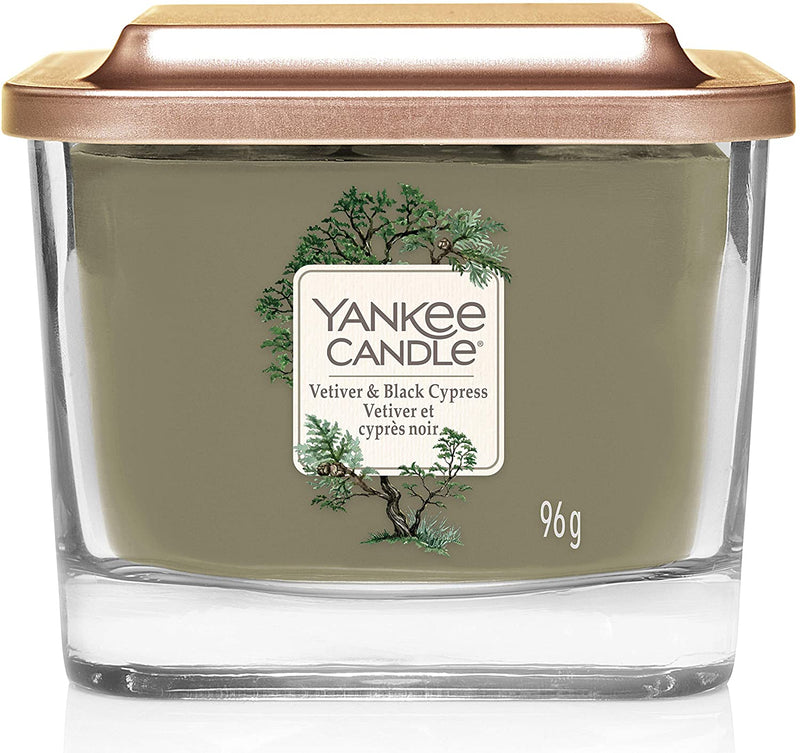 Yankee Candle Wick Candle, Wax, Vetiver & Black Cypress, Small