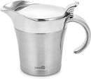 Homiu Gravy Boat Stainless Steel Double Insulated Hinged 500ML Jug Sauce Home