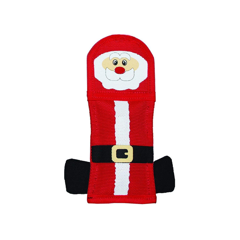 Outward Hound Kyjen Fire Biterz Squeaking Durable Santa Christmas Dog Toy, Small