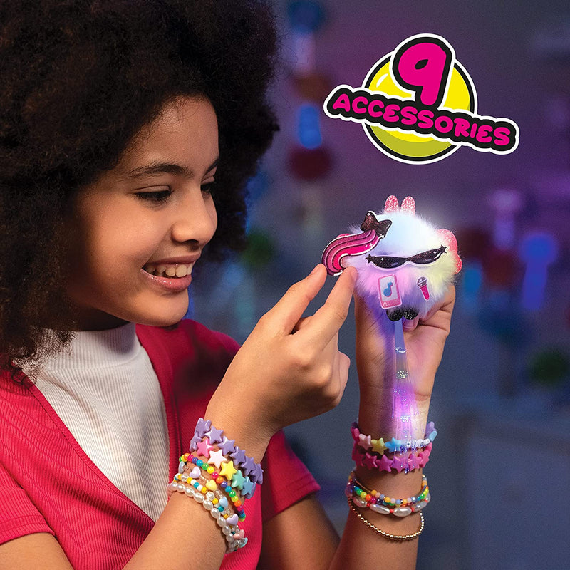 CHIBIES Boom Box - Ava | Cute Fluffy Party Pets That Flash to the Beat of Music | Interactive Animal Soft Toy Characters