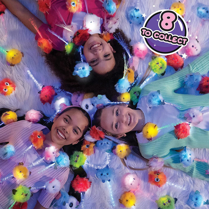 CHIBIES Boom Box - Roxie | Cute Fluffy Party Pets That Flash to the Beat of Music | Interactive Animal Soft Toy Characters