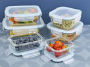 Homiu Kitchen Glass Food Storage Containers with Lids (6 Container Pack)