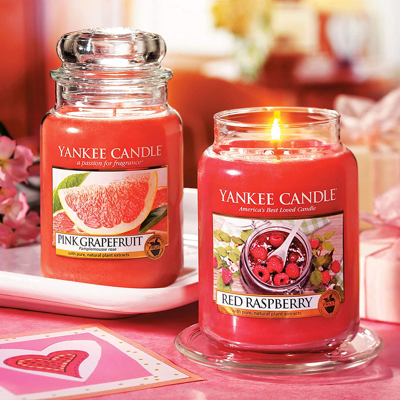 Yankee Candle Scented Candle | Red Raspberry Large Jar Candle | Burn Time: Up to 150 Hours