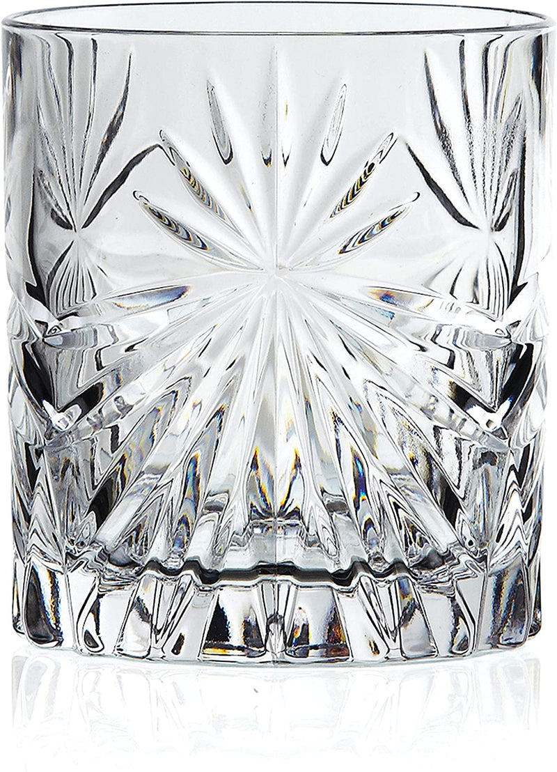 RCR Oasis Crystal Short Whisky Water Tumblers Glasses, 320 ml, Set of 6