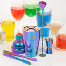 Homiu Cocktail Set Rainbow 5 Piece Includes Iridescent Stainless Steel
