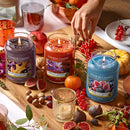 Yankee Candle Scented Candle Autumn Glow Large Jar Candle Home Light Scents Red