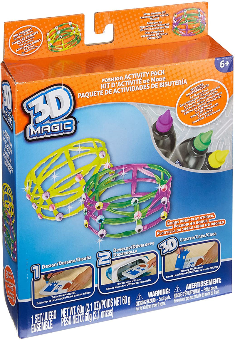 Tech4Kids 3D Magic Fashion Or Building Activity Pack Stencils Mould & Gels Official