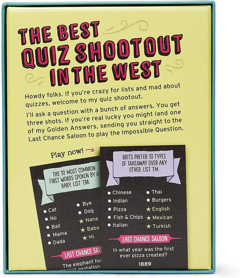 Mr Lister's Quiz Shootout: Perfect Card Game For Families | 120 Crazy Questions