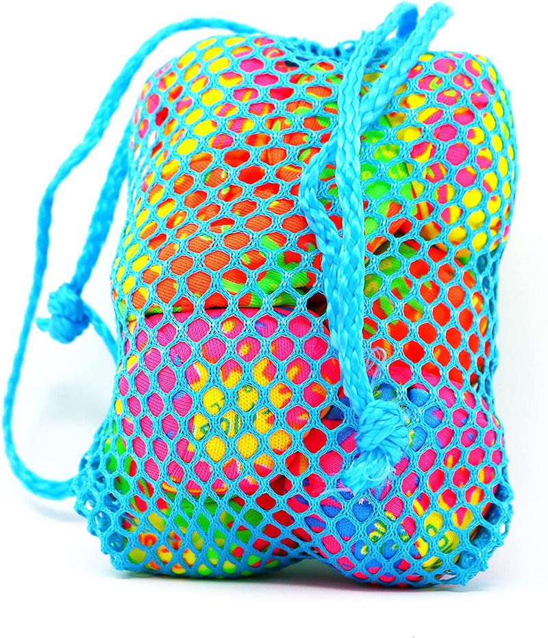 12 Pack Splash Bomb Balls with Neon Drawstring Mesh Bag for Pool by Big Mo’s Toys
