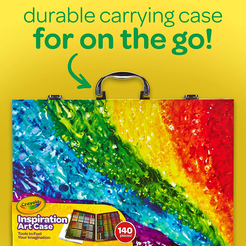 CRAYOLA Inspiration Art Case -140 piece set-Assortment of washable pens and markers, In Convenient carrying case