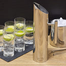 Homiu Pitcher Ice Fruit Guard 1.8L Stainless Steel Water Jug Ice Mirror Dishwash