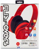 Vibe FLI Over-Ear Foldable Headphones with In-Line Microphone - Red