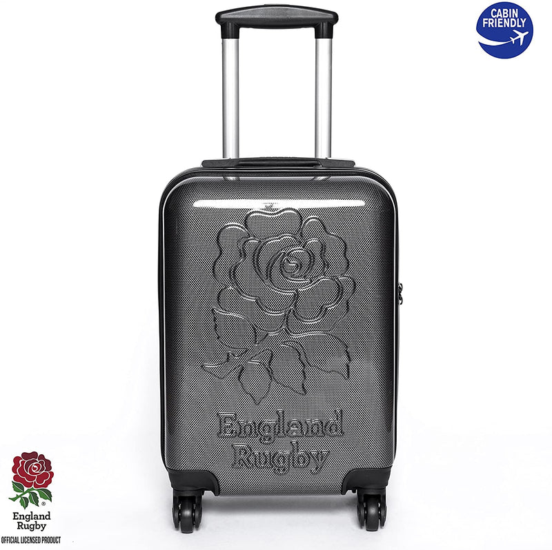 England Rugby Cabin Friendly Suitcase - BLACK - Travel Case - Officially Licensed by RFU