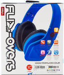 Vibe FLI Over-Ear Foldable Headphones with In-Line Microphone - Blue-