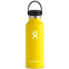 Hydro Flask Water Bottle 532 ml (18 oz), Stainless Steel & Vacuum Insulated, Standard Mouth with Leak Proof Flex Cap, Lemon