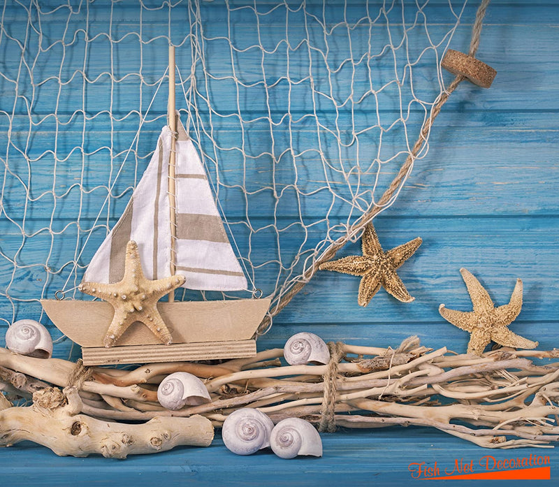 cotton fish net Natural Fish Net Party Decorations for Pirate Party, Hawaiian Party, N