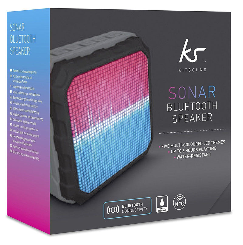 KitSound Sonar Wireless Bluetooth and NFC Portable Speaker with LED Light Show