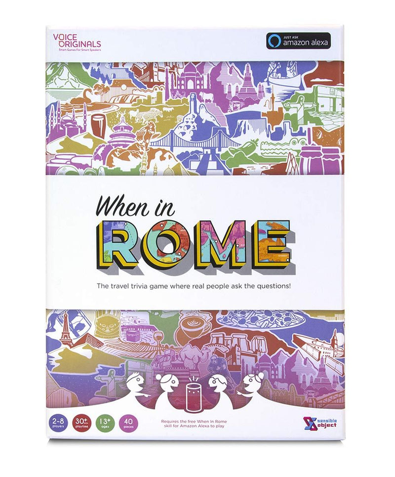 Voice Originals - When In Rome Travel Trivia Game - Powered by Alexa on Amazon Echo Dot - Family Fun