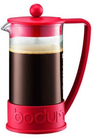Bodum Brazil French Press Coffee Maker 8 Cup, 1L Red, Kitchen Appliances Gift