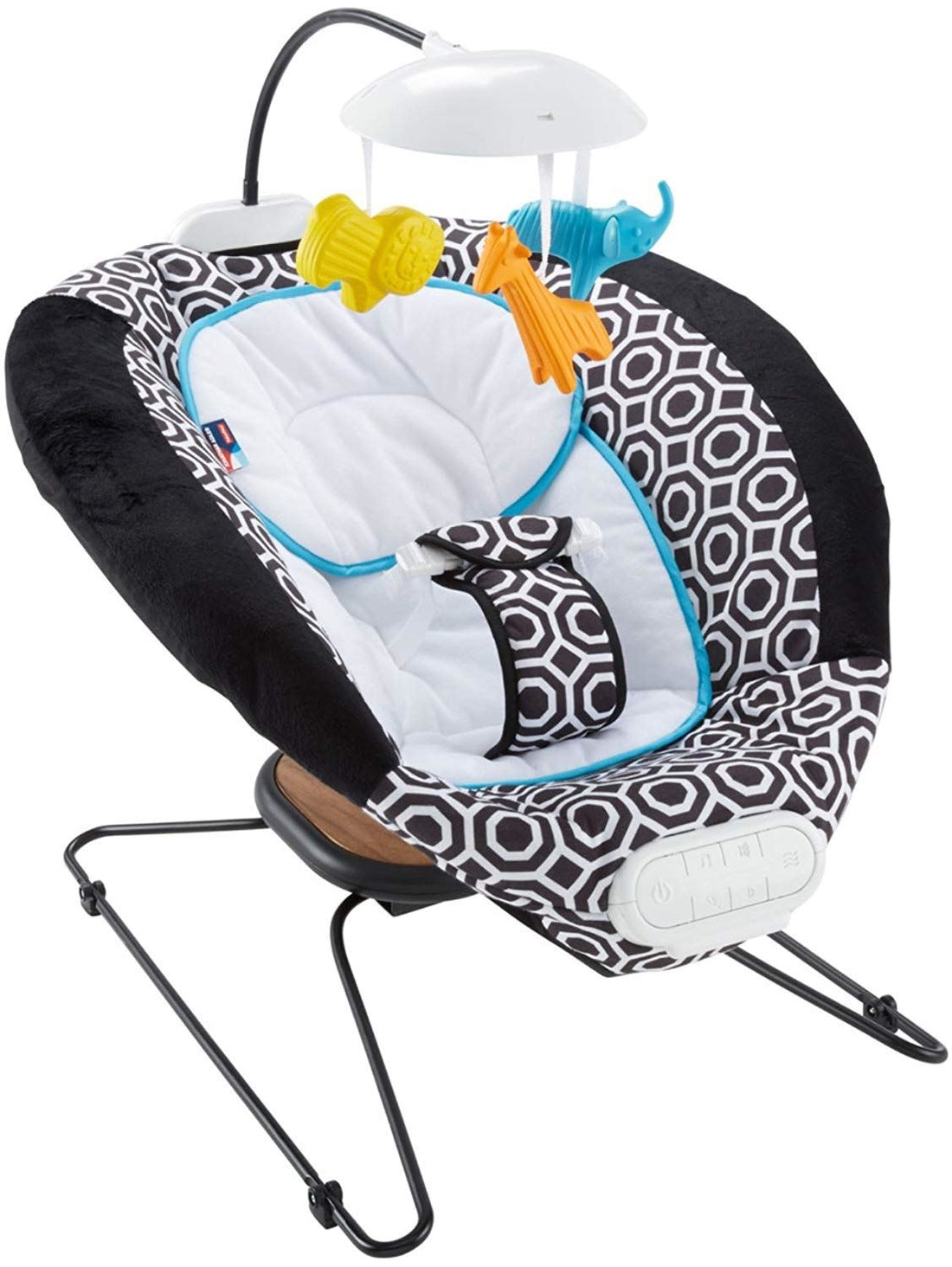 Fisher Price Deluxe Bouncer Jonathan Adler Black White