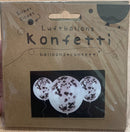 10 x Confetti Balloon 3-Pack Stick Colourful / Silver / Gold Set Birthday Wedding Konfetti Gift