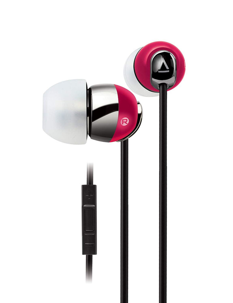Creative HS-660i2 Noise-isolating in-ear Headset with in-line Remote and Microphone for iPhone/iPad/iPod - Ruby Pink