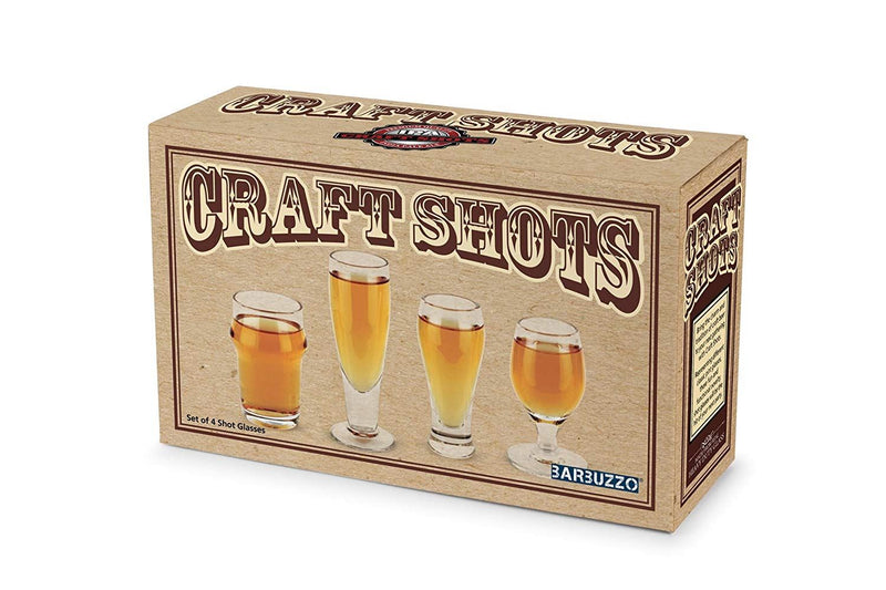 Barbuzzo Craft Shots (Set of 4), Clear