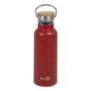 Homiu Water Bottle with Carrying Handle Insulated Double Walled Hot or Cold Stainless Steel Vacuum Flask Reusable (Red, 500 ml)