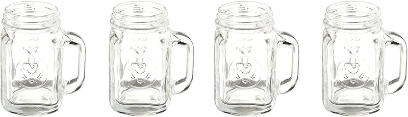 Kikkerland Mason Jar Shot Glass, Set of 4