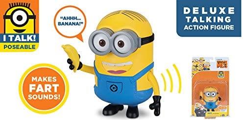 Despicable Me 3 Minion Dave with Banana Action Figure Talking and Farting Sounds Age 3 plus