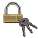 Stanley 70 mm 3 Keys Barrel Brass Padlock