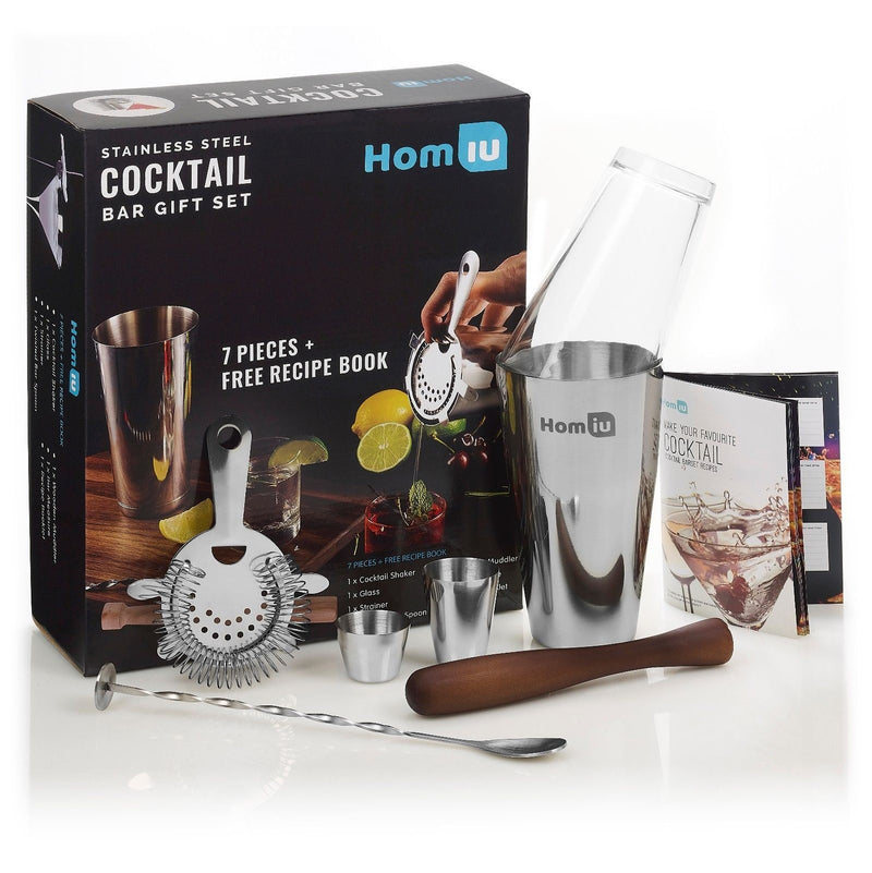 Homiu Deluxe Stainless Steel Cocktail Bar Gift Set