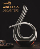 Homiu Twisted Horn Wine Decanter 1.5L Modern Contemporary Design Aerator Carafe