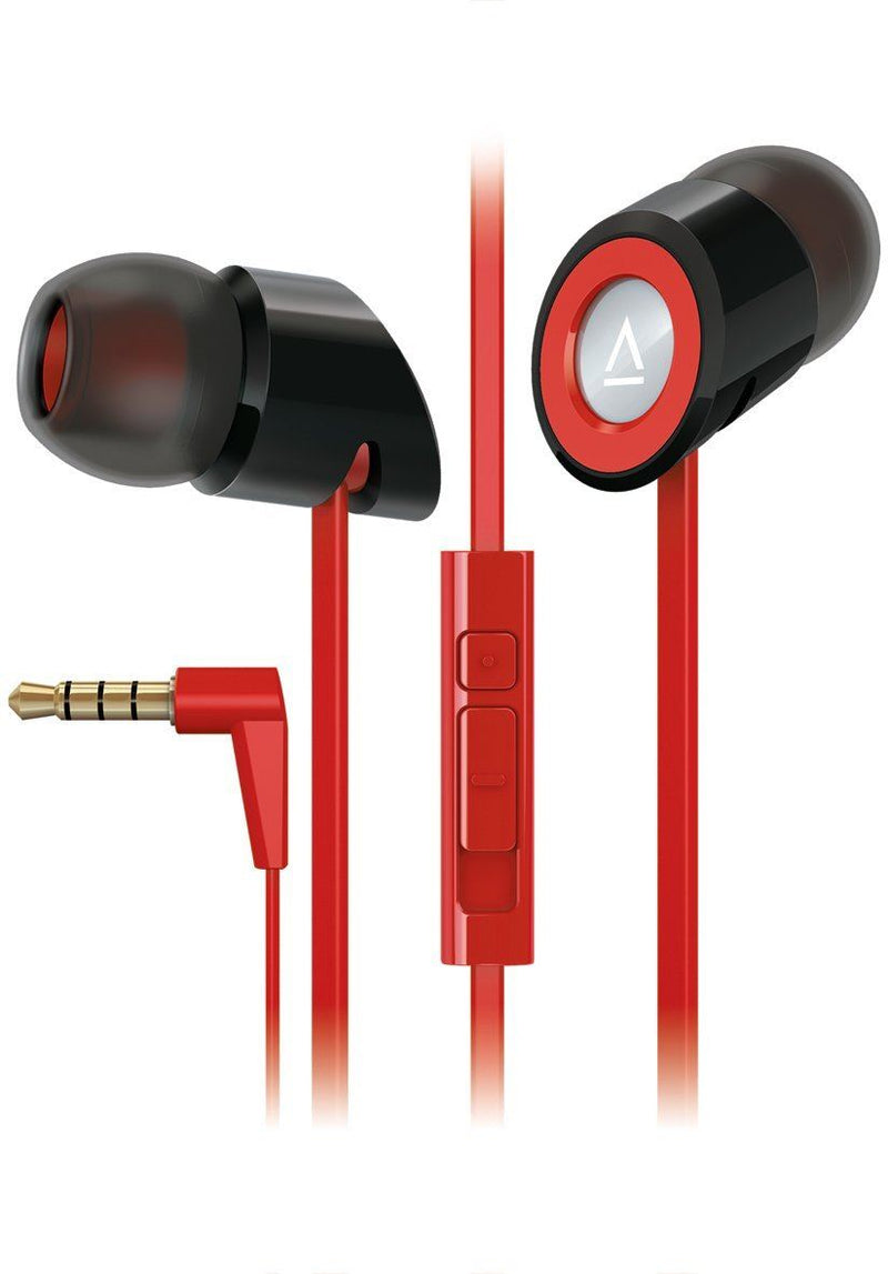 Creative HITZ MA350 Noise-isolating in-ear Headset with in-line Remote and Microphone - Black/Red