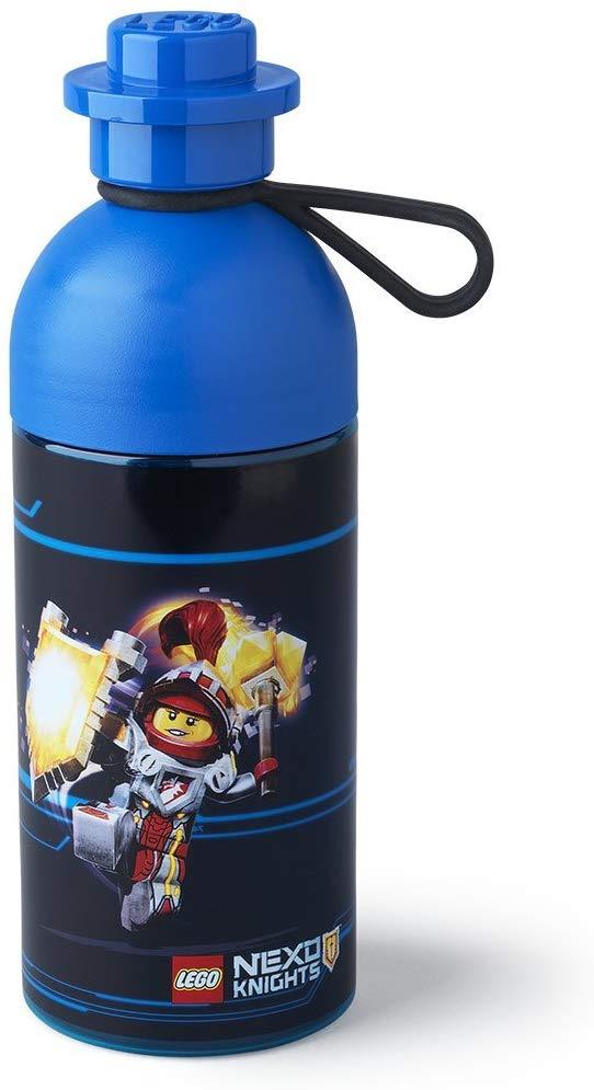 LEGO Nexo Knights Drinking Bottle, Water/Hydration Bottle, 500 ml, Blue (Easy to Fill with Ice), Blue