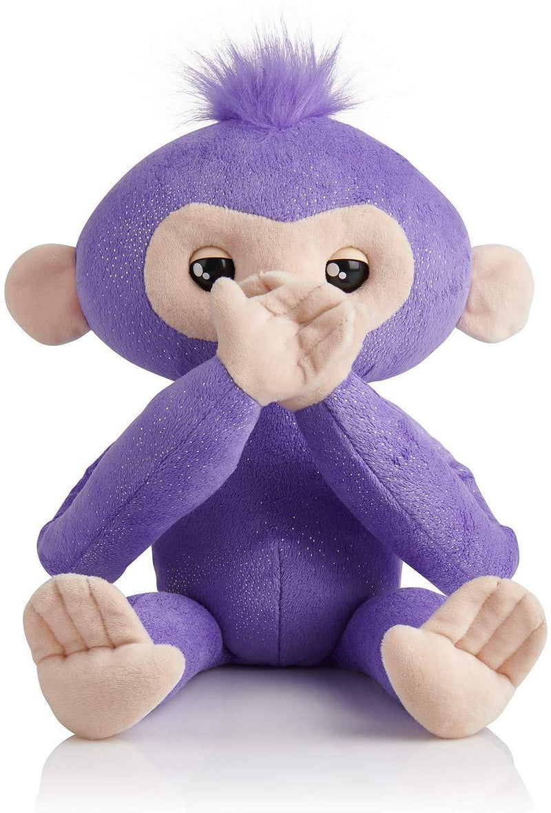 Fingerlings HUGS - Kiki(Purple) - Advanced Interactive Plush Baby Monkey Pet - by WowWee