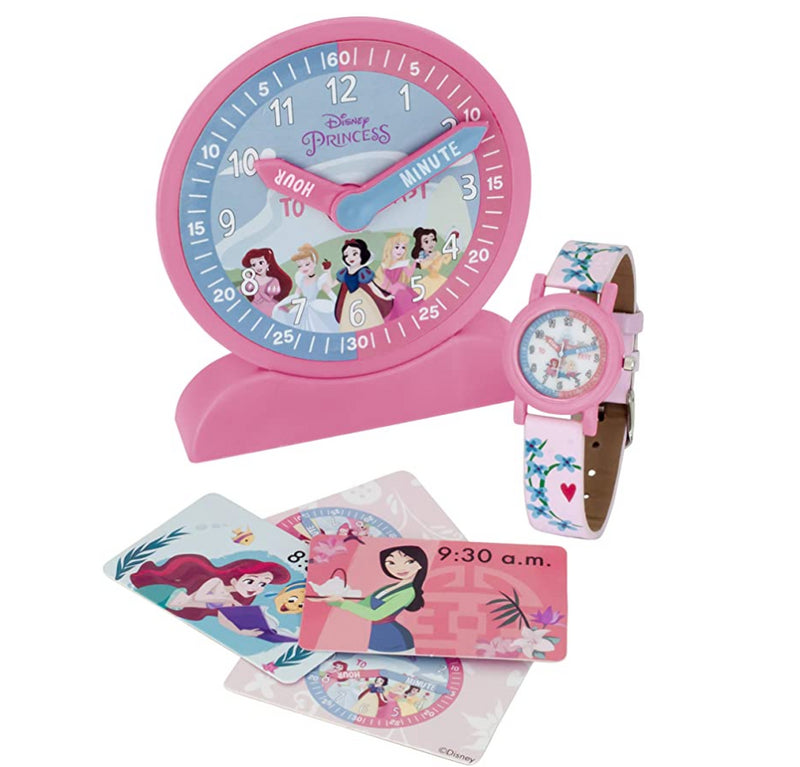 Bulbbotz Disney Princess Time Teacher Demonstration Clock and Analogue Watch Set