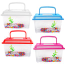 FISH TANK W/STONES & TREE 4 COULEURS BLANC/ROUGE/BLEU/ROSE