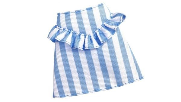 Mattel Barbie Fashions Skirt With Blue and White Lines