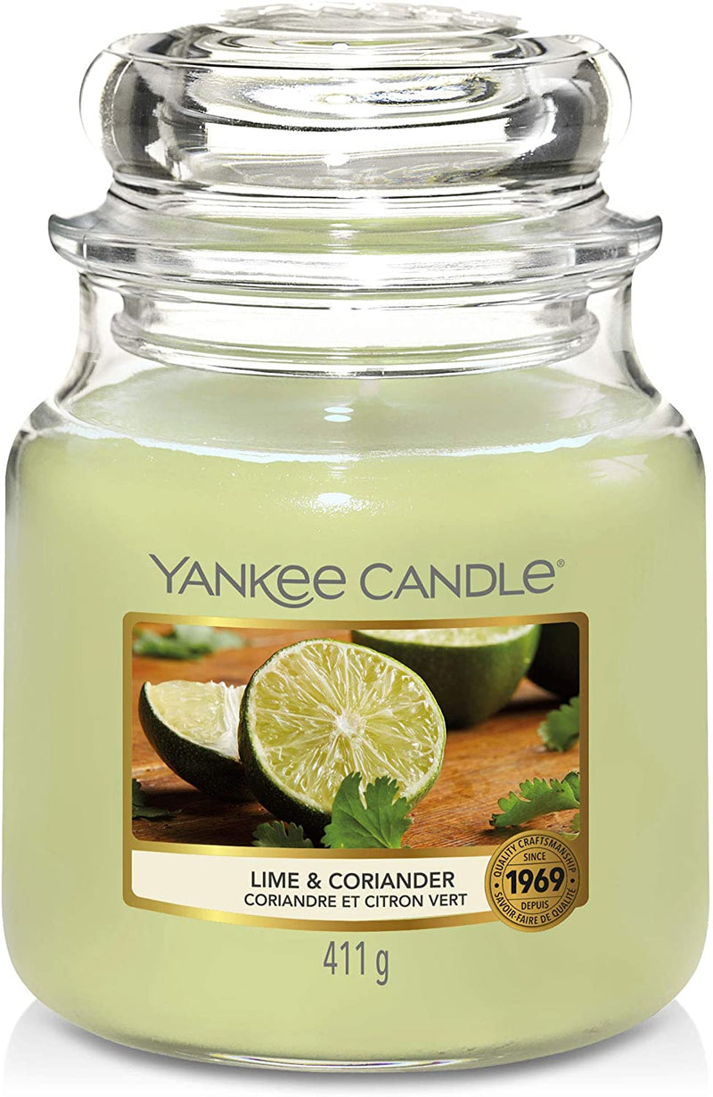 Yankee Candle Scented Candle, Glass, Lime, 411 g
