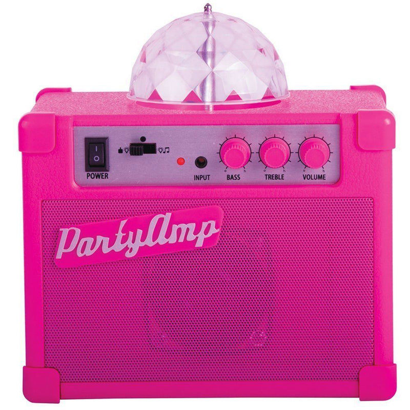 Fizz Creations Party Amp Speaker, Amplifier with Rotating Disco LED Lights-Pink