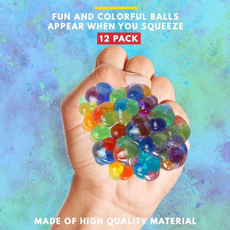 Mesh Balls Squishy Fidget Balls Stress Reliever Party Favour 12 Pack Big Mo Toys