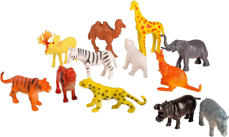 Mini Wild Jungle Animals Educational 100 Piece Party Pack Fun Gift Party Favours