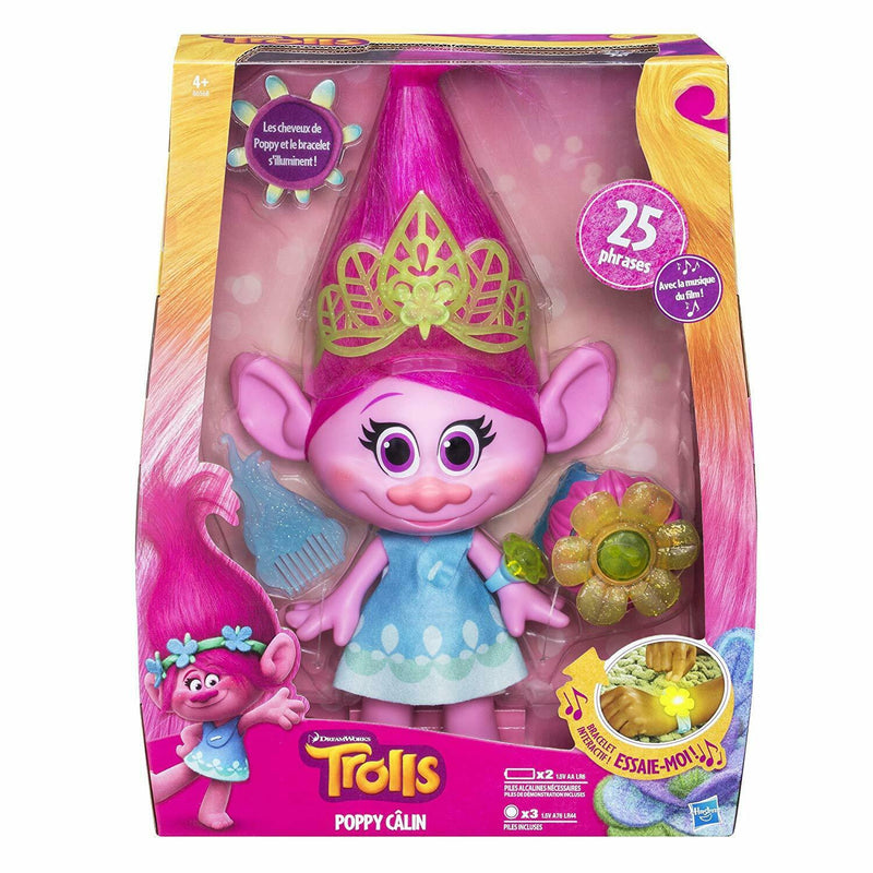 Hasbro Trolls Poppy Calin, Tanzt, 35 cm (French) Toys Pink Girls Movie Character